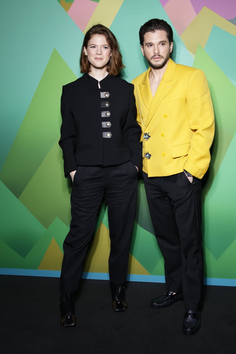 PARIS, FRANCE - JANUARY 19: (EDITORIAL USE ONLY - For Non-Editorial use please seek approval from Fashion House) Rose Leslie and Kit Harington attend the Louis Vuitton Menswear Fall-Winter 2023-2024 show as part of Paris Fashion Week  on January 19, 2023 
