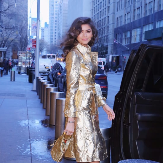 Zendaya Gold Trench Coat