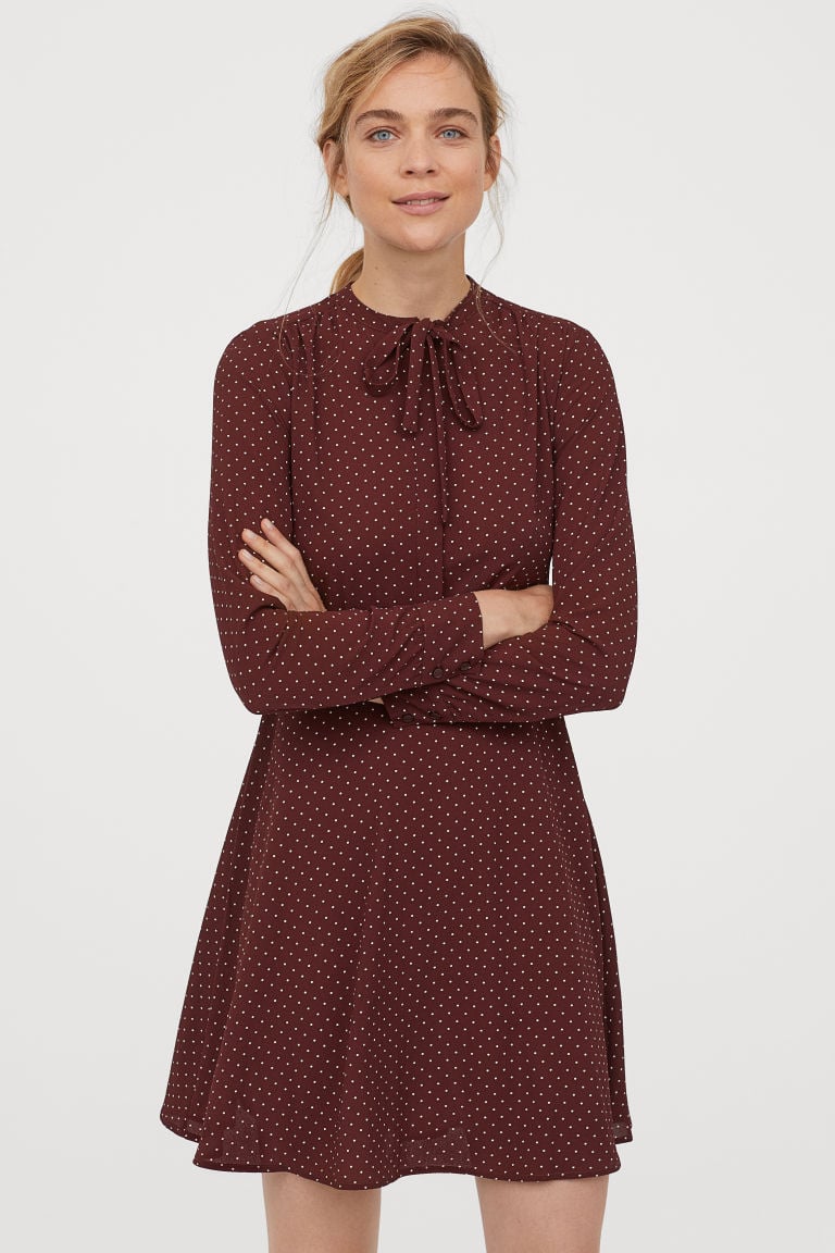 H&M Crêped Dress With Ties