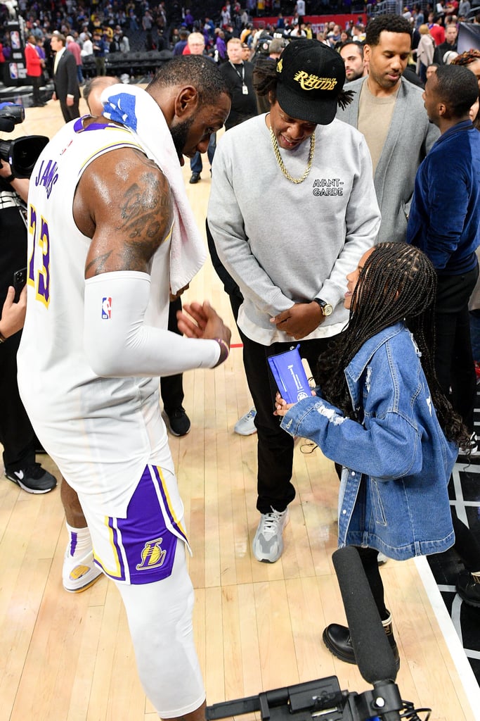 Watch Blue Ivy Meet LeBron James at the Lakers Game