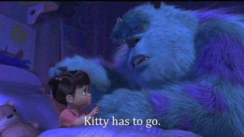 When Boo says goodbye to Sulley in Monsters, Inc.