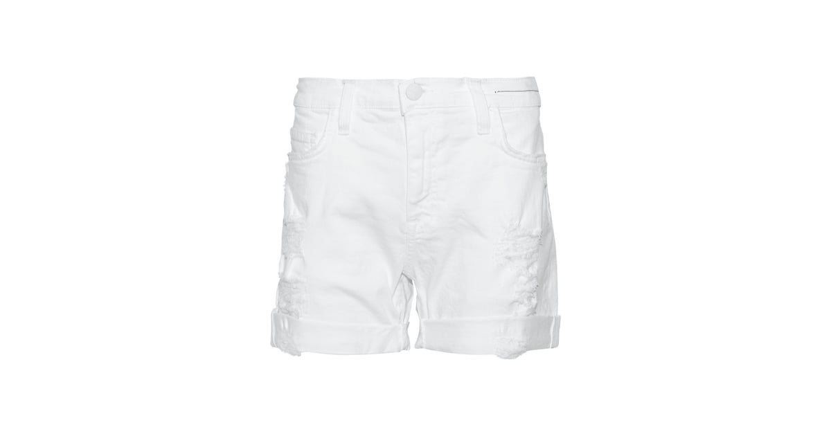Current/Elliott White Denim Shorts ($95) | Outnet Designer Capsule ...