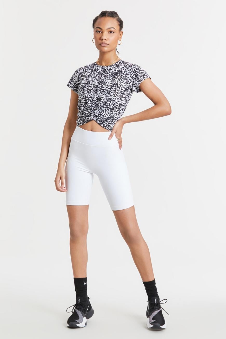 White biker shorts outfit best sale