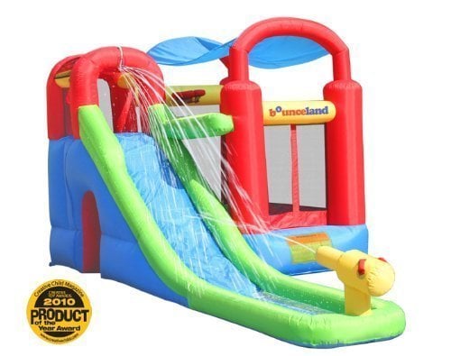 A Bounce House For When It's REALLY Hot: Inflatable Bounce House and Water Slide
