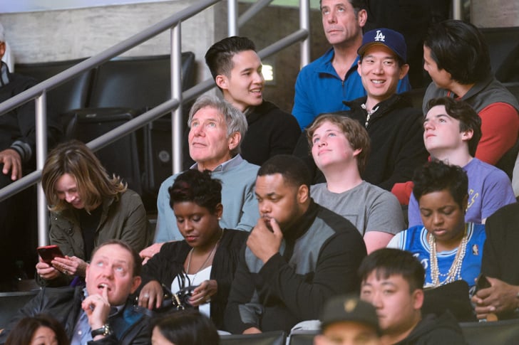 Harrison Ford and His Family at a Basketball Game in LA ...
