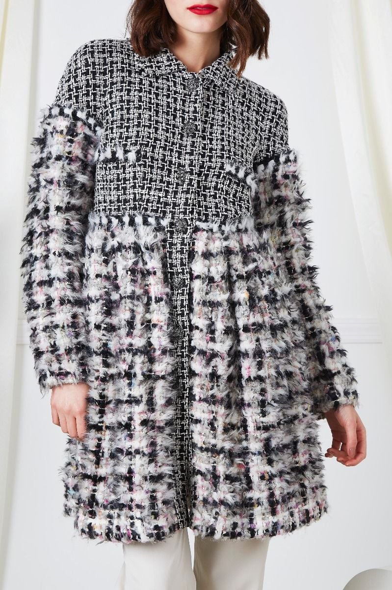 Chanel F/W 2010 Gray & Pink Boucle Coat, 19 Vintage Coats True Fashion  Girls Will Love