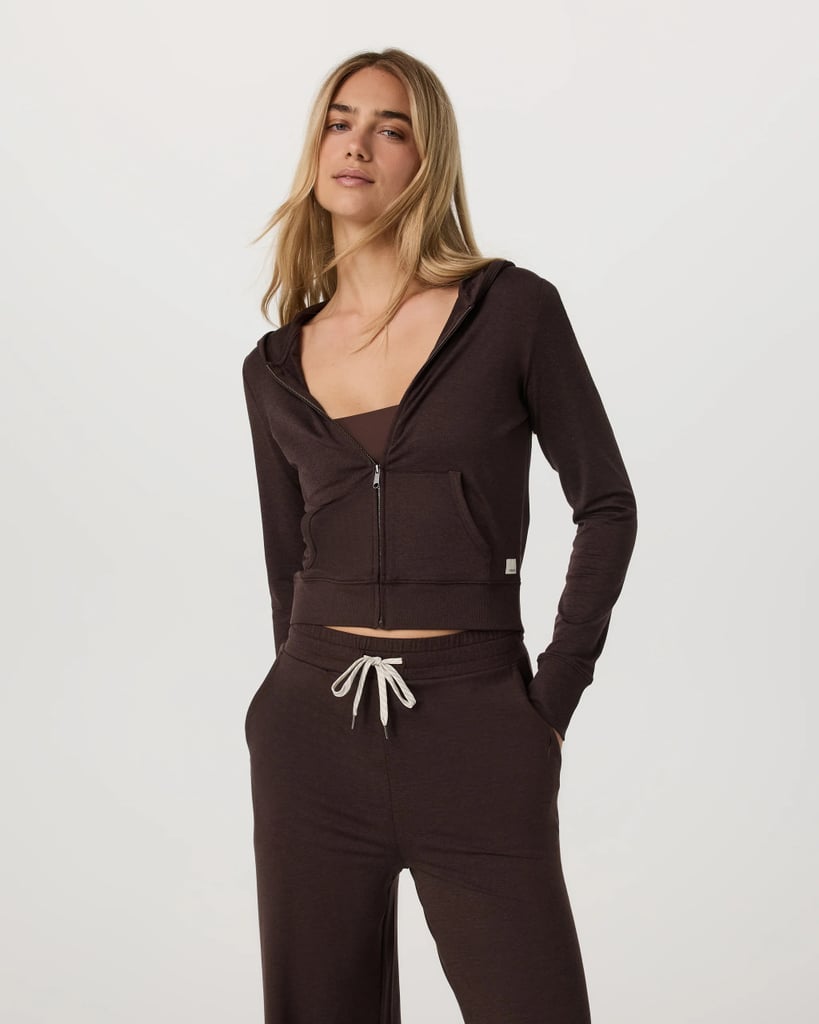 Vuori Halo Mini Full Zip Hoodie ($98)
Consider this hoodie your new summer travel companion. It's the perfect weight to serve as a light layer during travel or on a breezy evening stroll. With over 10 colors to choose from, you are bound to find a shade that perfectly fits your aesthetic.