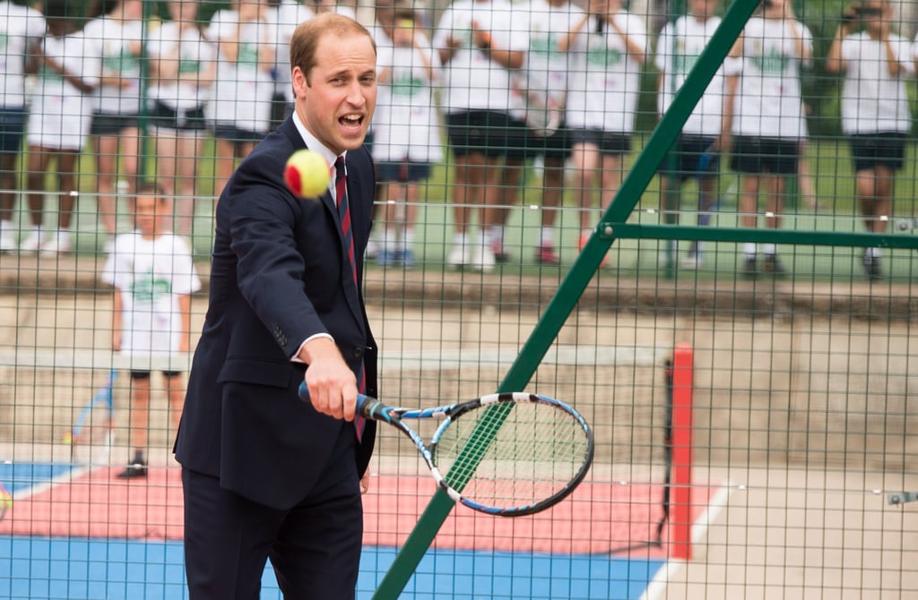 Prince William Plays Tennis at Coventry War Memorial Park