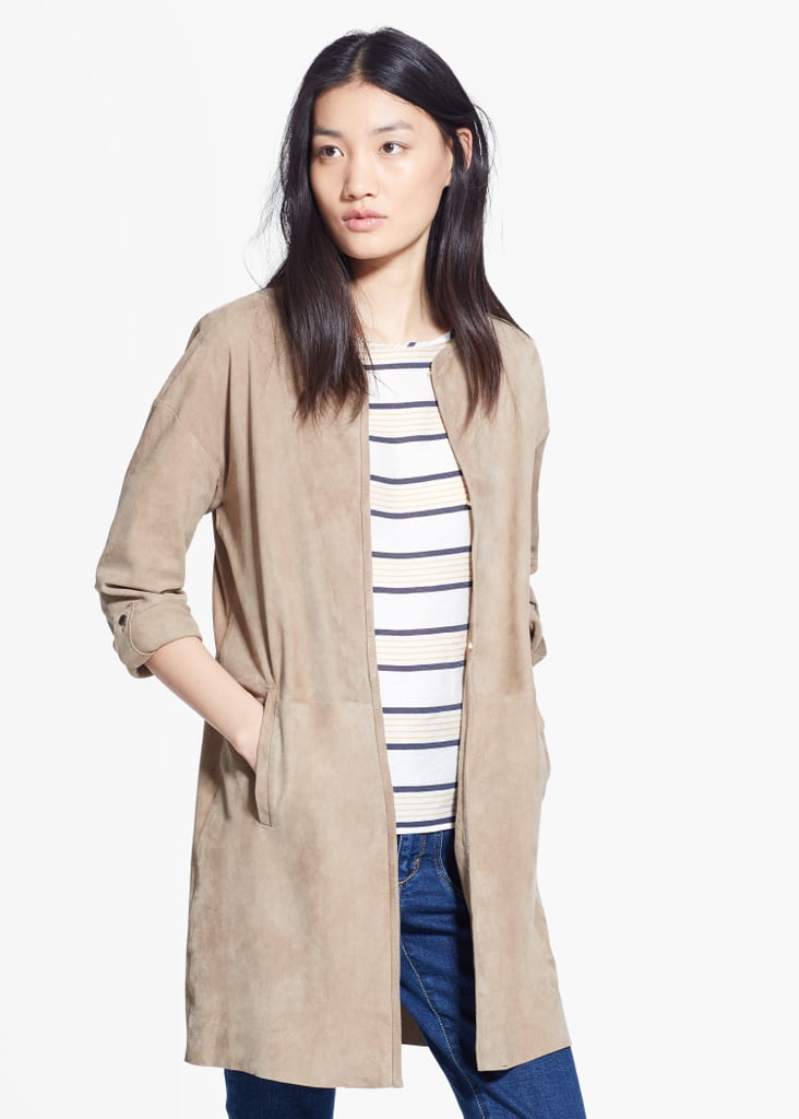 Mango Long Suede Jacket ($330)