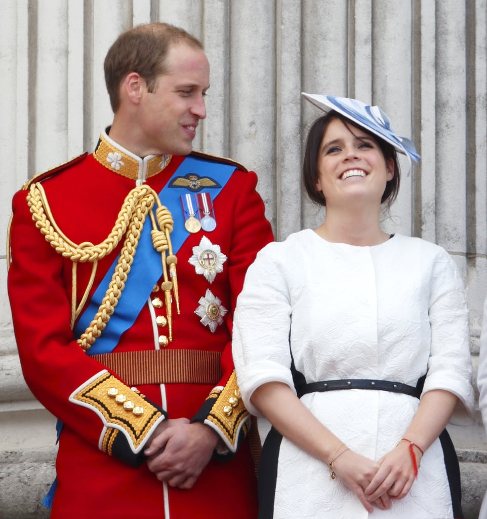 In June 2013, Princess Eugenie cracked up alongside Prince William at the Trooping the Colour ceremony.