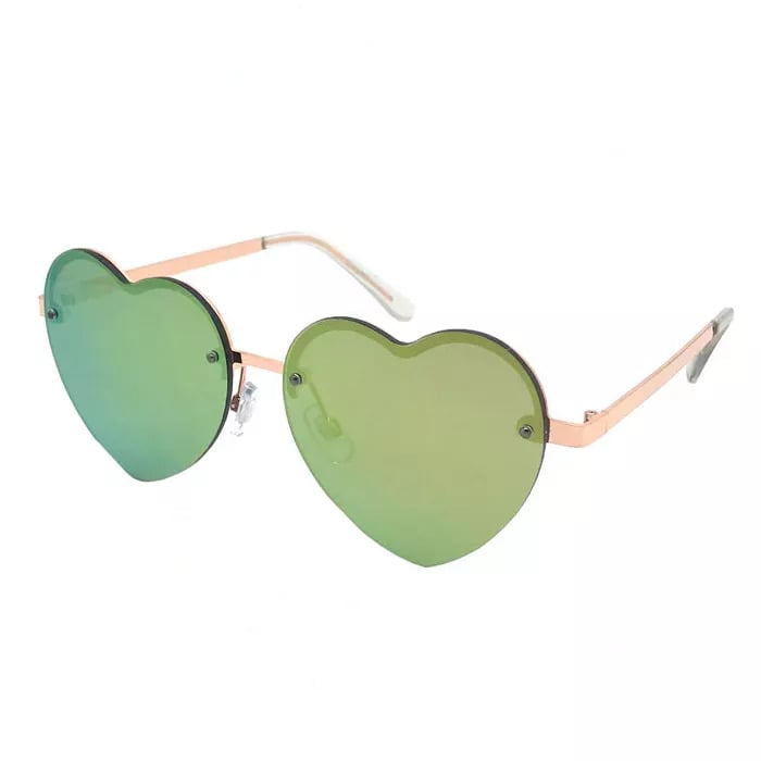 Retro Women Heart Shaped Sunglasses Sun Glasses Fashion Rimless Driving  Beach | Fruugo UK