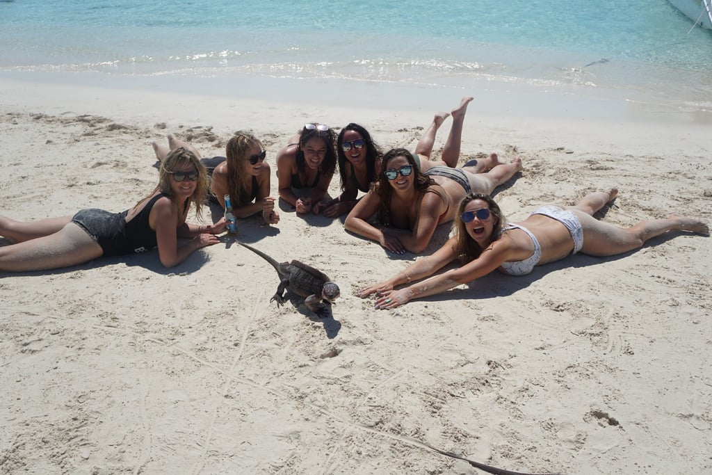 Let's all lay with this Iguana in the middle of us.
