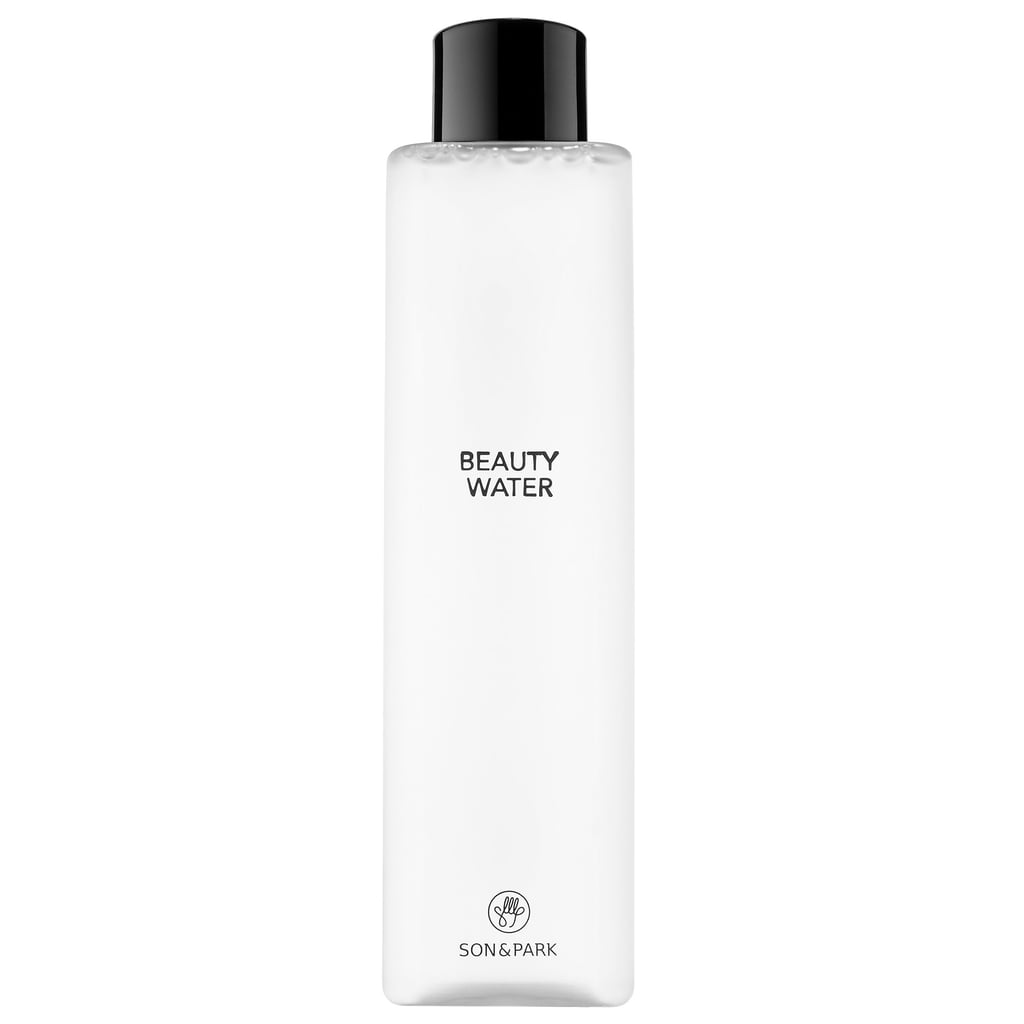 "This is the K-beauty product that went viral. All the celebs in Korea use it to cleanse, tone and gently exfoliate the skin, and it's the perfect canvas before putting on your makeup. I take Beauty Water with me everywhere and anywhere, because it's such an effective multi-tasker and I'm in love with its natural scent."  
Son and Park Beauty Water  ($30)