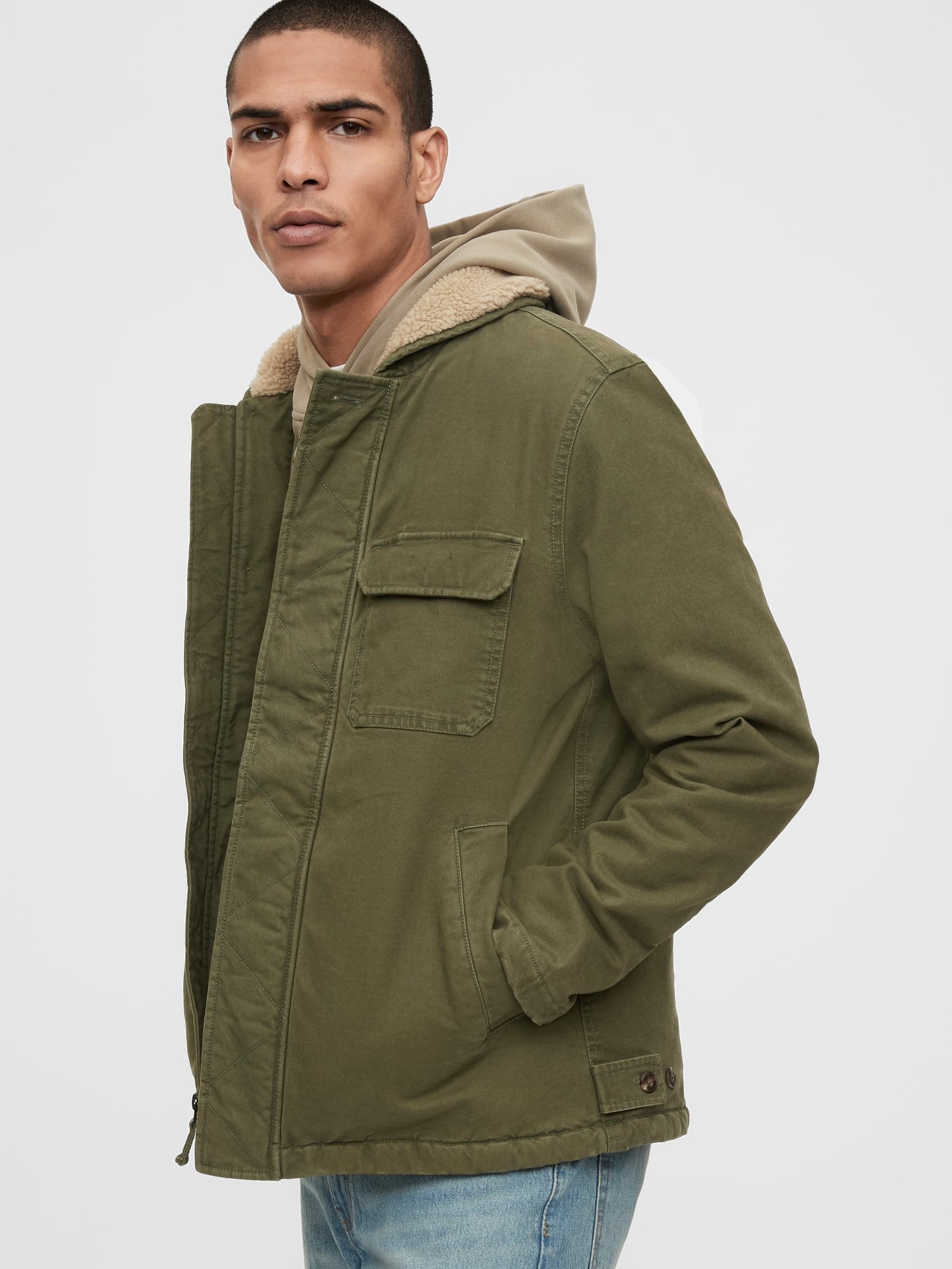 Gap sherpa lined jacket Clearance