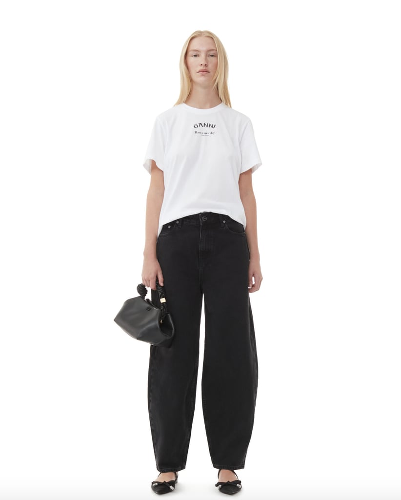 Black Tapered-Leg Jeans