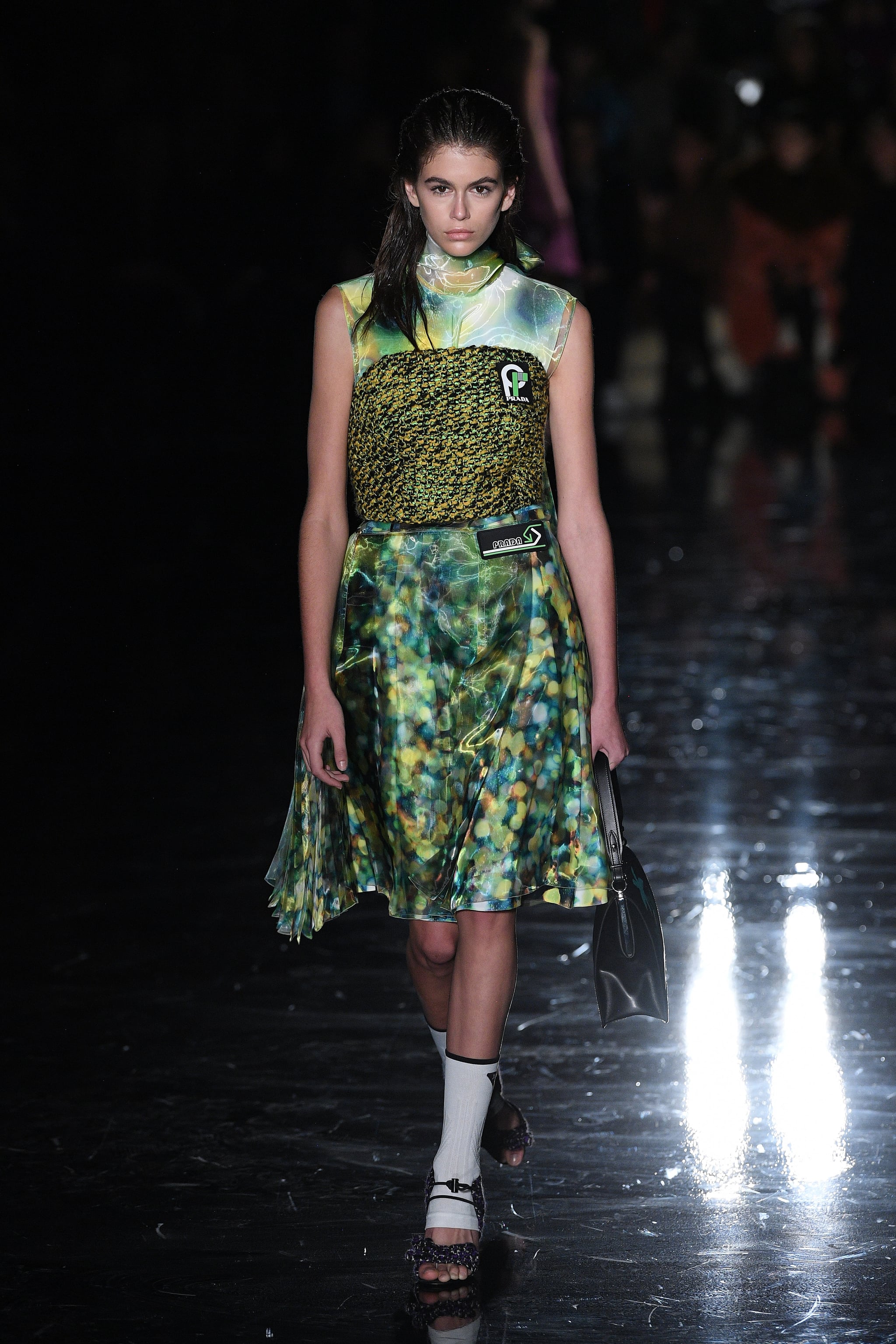Her Prada Look Was One Of The More Colorful Outfits She S Worn This Season Kaia Gerber Has Been So Busy This Fashion Week It S Hard To Keep Up Popsugar Fashion
