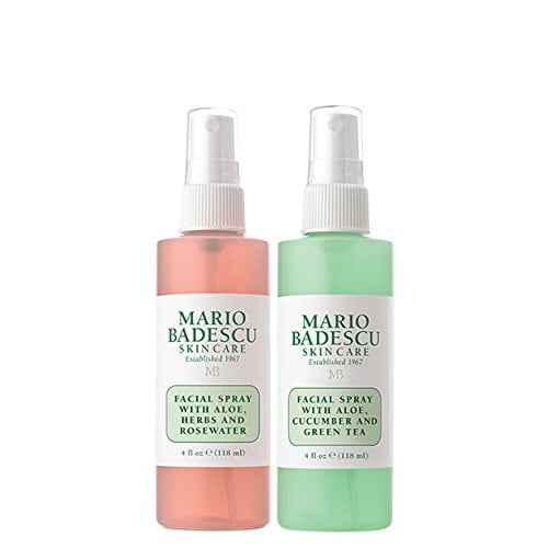 Mario Badescu Facial Spray With Rosewater & Facial Spray With Green Tea Duo