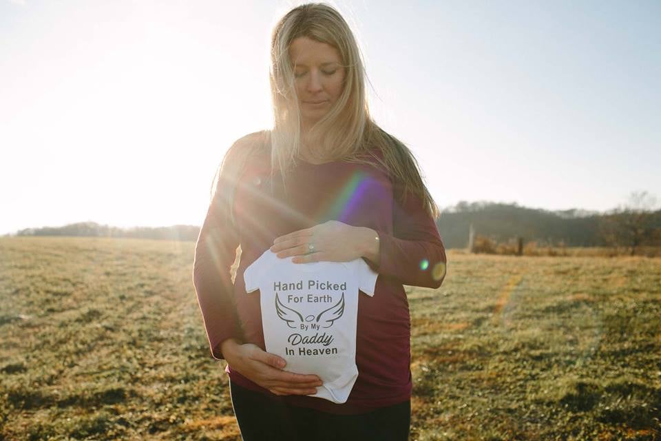 Maternity Shoot With Rainbow After Husband Dies
