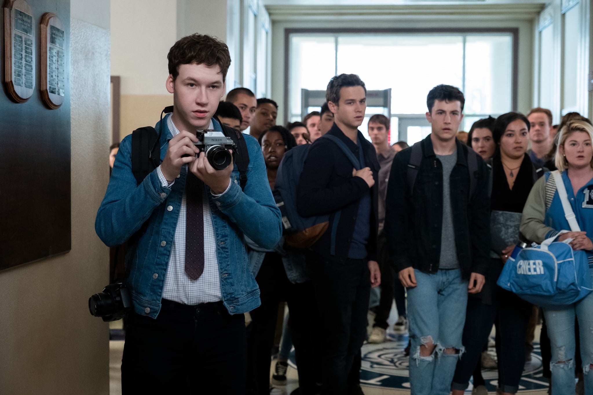 13 REASONS WHY, (aka THIRTEEN REASONS WHY), from left: Devin Druid, Brandon Flynn, Dylan Minnette, (Season 4, ep. 402, aired June 5, 2020). photo: David Moir / Netflix / Courtesy Everett Collection