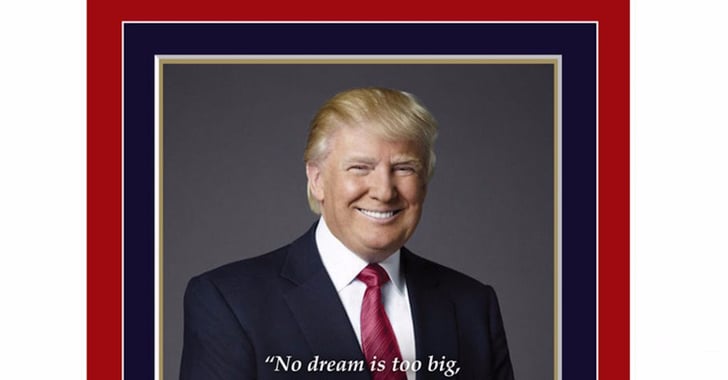 trump inauguration poster typo