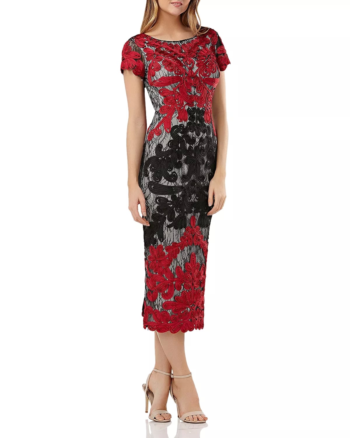 Js collections shop embroidered ribbon dress