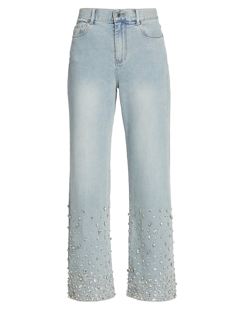 Simon Miller Sparkle Wide-Leg Jeans