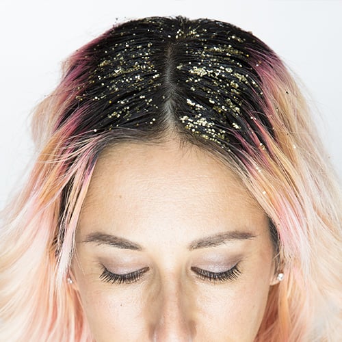 Glittered Hair Roots