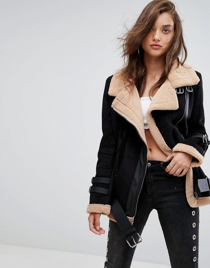 Boohoo Aviator Jacket | Cheap Fall Outfit Ideas | POPSUGAR Fashion Photo 23