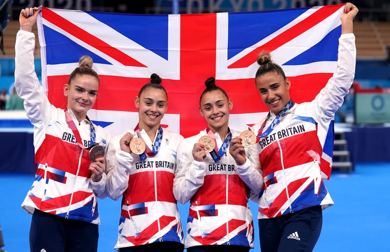 Jessica and Jennifer Gadirova With Their Great Britain Teammates
