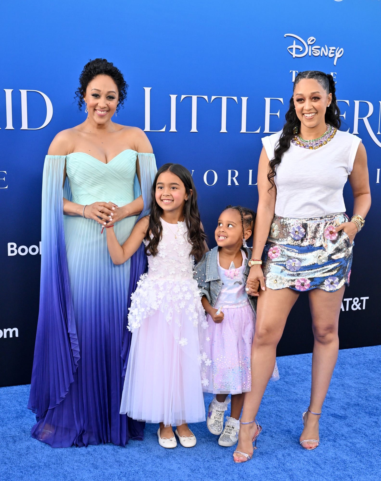 Tia Tamera Mowry Bring Daughters To Little Mermaid Premiere Popsugar Celebrity