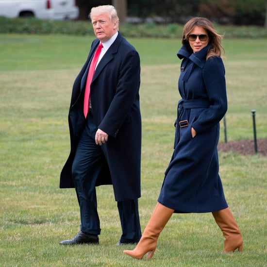 Melania Trump Wearing Tan Boots