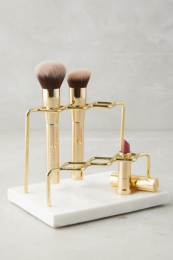 Marble Vanity Lipstick and Brush Holder Unique Beauty Gifts