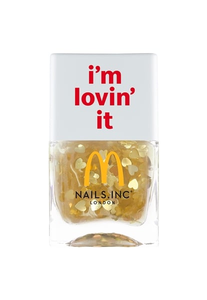 Nails Inc X McDonald's I'm Lovin' It Gold Heart Nail Topper