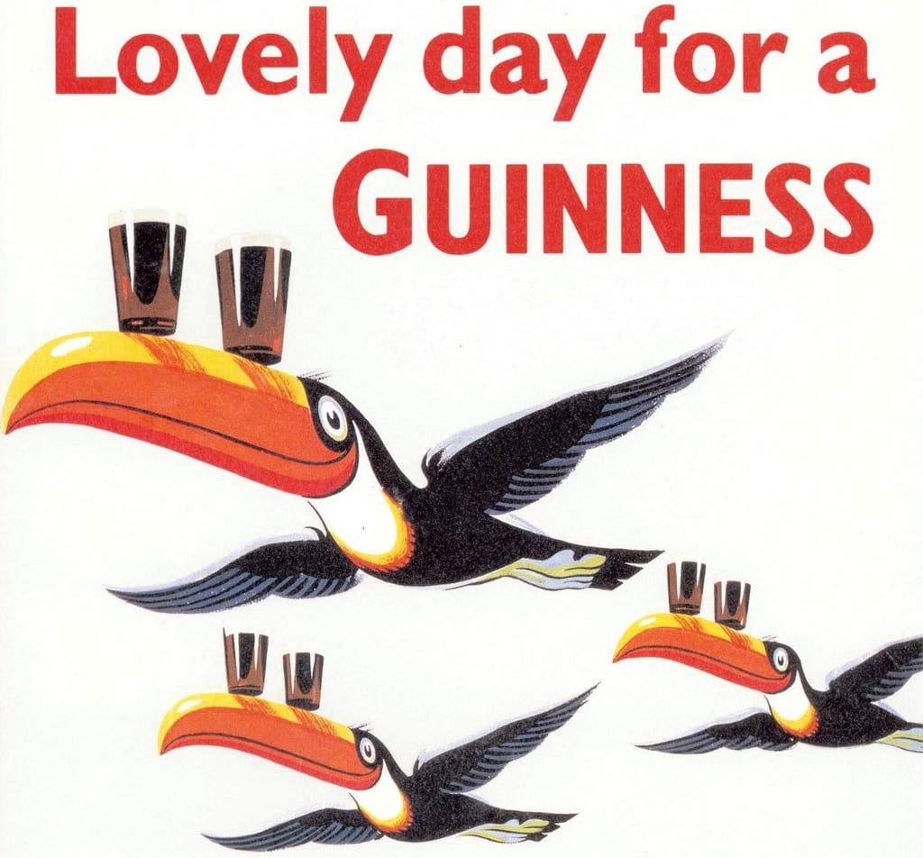 Hands down, the toucan is the most recognized of the Guinness symbols, thanks to ads like this one.