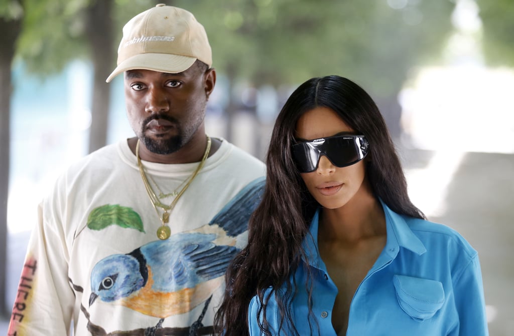 Kim Kardashian and Kanye West at Paris Fashion Week 2018