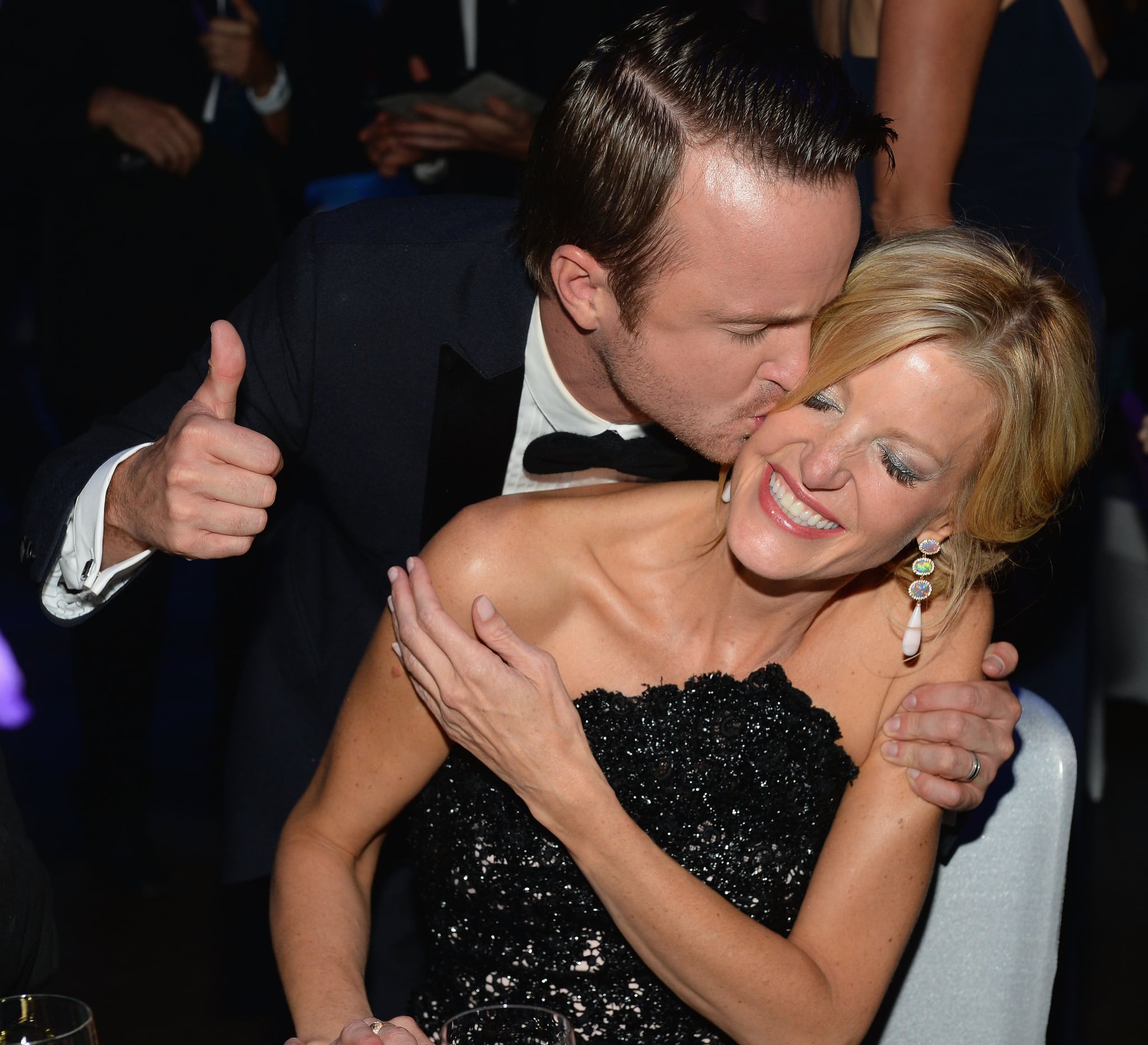 Aaron Paul and Anna Gunn at the 2013 Emmy Awards