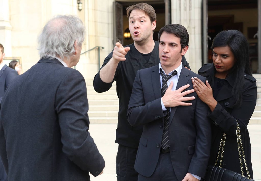 Morgan (Ike Barinholtz) turns up at the funeral.