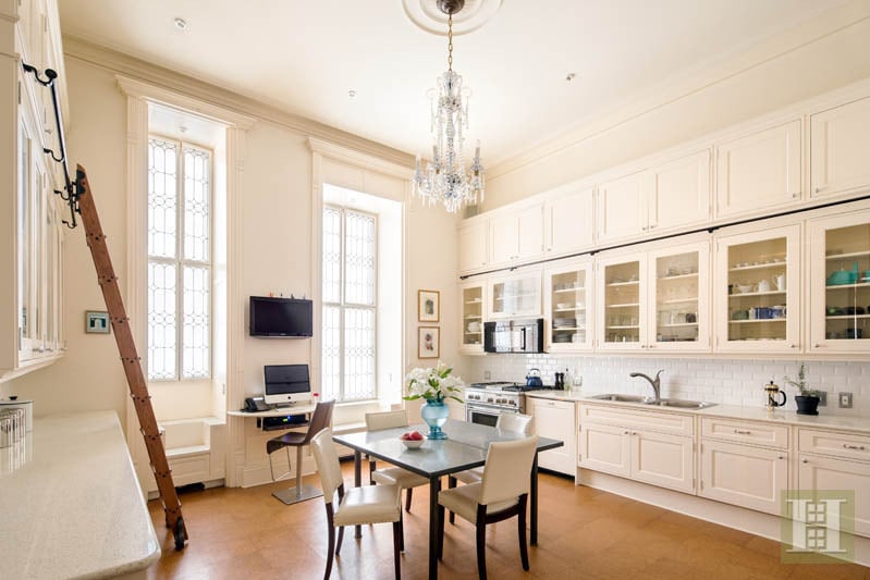 The nine-room home also features a dining room that can seat 20 guests and an eat-in kitchen designed by famed interior designer Francoise Bollack that was recently featured in New York Magazine. We're thinking that the vegan actress will enjoy preparing some raw veggie meals for her boyfriend, who's an executive for Italian fashion brand Moncler.