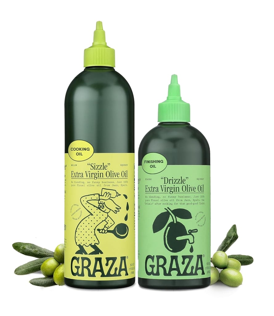 Graza Extra Virgin Olive Oil Variety Pack ($42)
This duo from Graza is one of those gifts that's equal parts practical and fun to unwrap. The set includes the brand's cult-favorite "Drizzle" and "Sizzle" olive oils — one made for finishing, the other for cooking — and together they make everything from weeknight pasta to Saturday-morning eggs taste next-level.