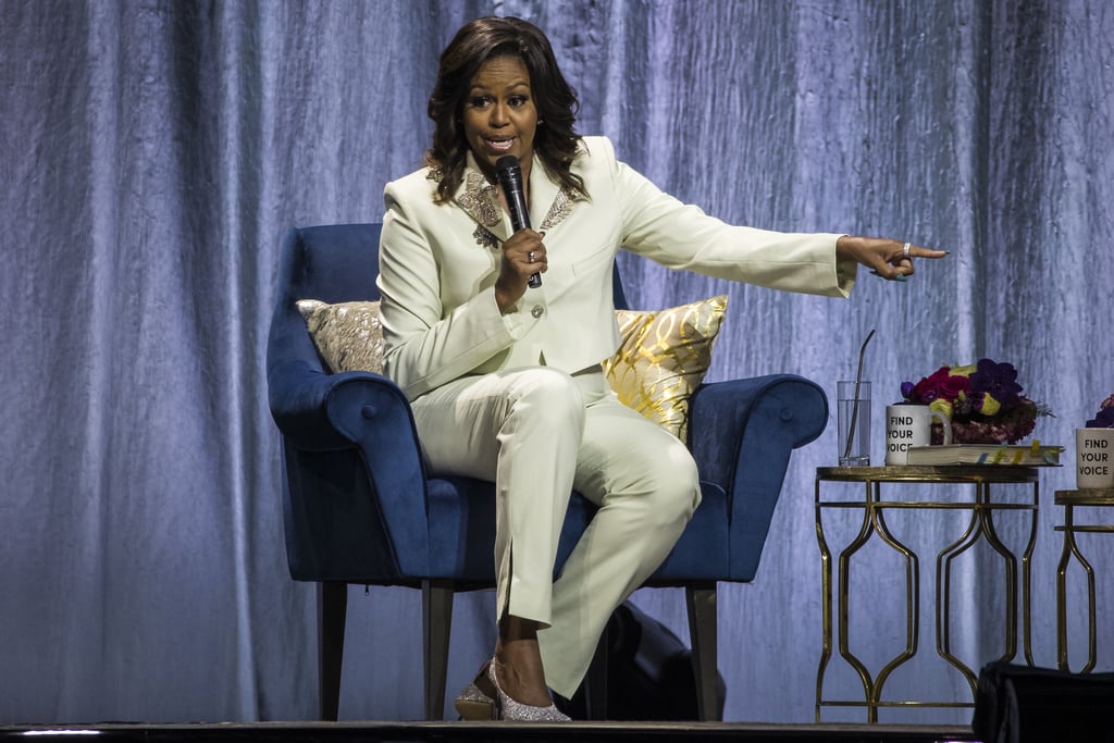 Michelle Obama Green Pastel Suit 2019