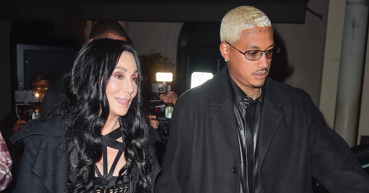 Photo of Cher and Alexander Edwards Seen Holding Hands and Wearing Matching Outfits at Super Bowl Party