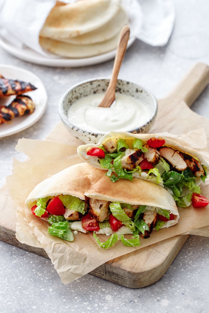 Chicken Caesar Salad Pitas