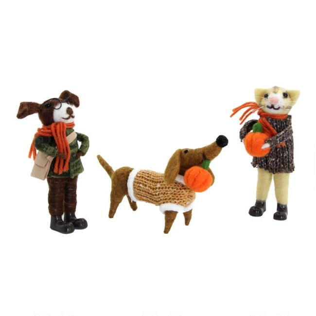 Felted Wool Fall Pets Set