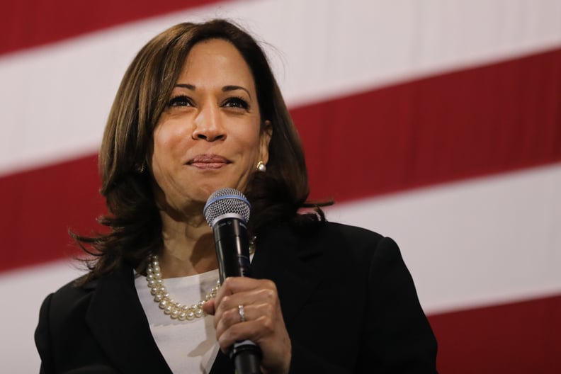 NASHUA, NEW HAMPSHIRE - MAY 15: Democratic presidential candidate U.S.  Sen. Kamala Harris (D-CA)  speaks at a campaign stop on May 15, 2019 in Nashua, New Hampshire. The Democrat and California senator is looking to differentiate herself from current fro