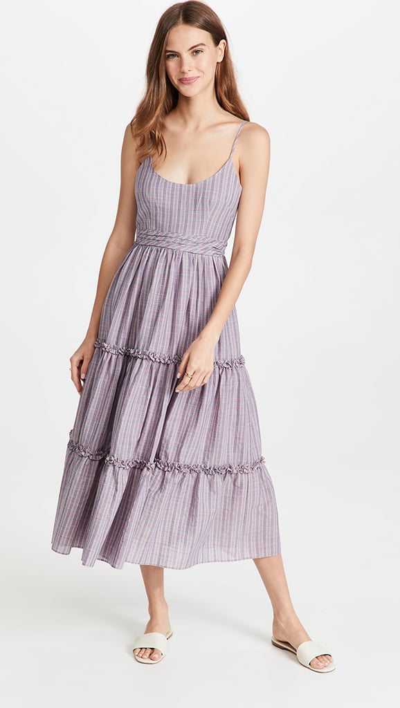 A Cute Midi Dress: Cinq a Sept Plaid Belle Dress