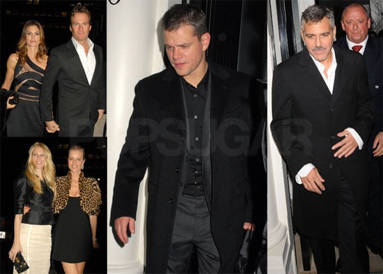 George Clooney and Matt Damon Party in London