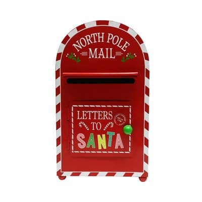 12.8" Red North Pole Mailbox Tabletop Accent by Ashland