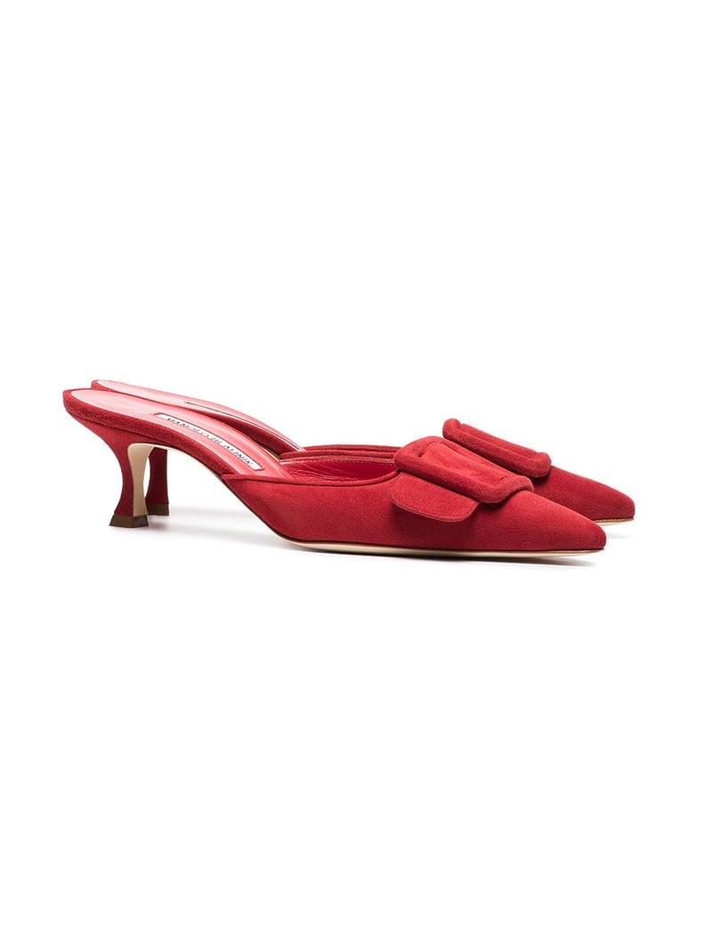 Shop Mary-Kate's Exact Manolo Blahnik Mules