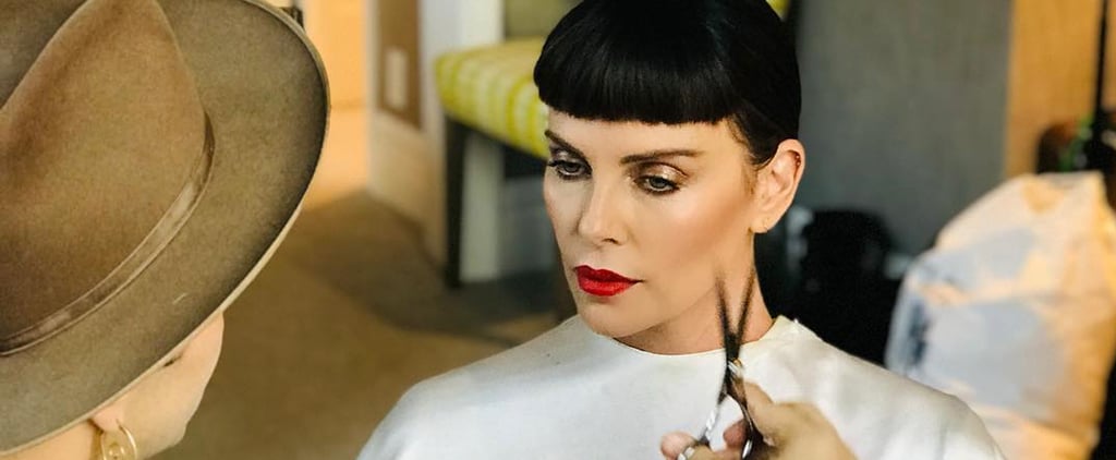 Charlize Theron's Bangs Hairstyle April 2019