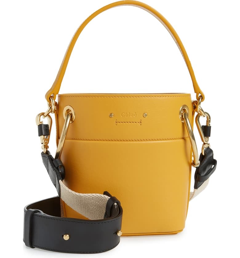 leather bucket handbag sale